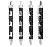 Wpamlrta Music Note Piano Pattern Ballpoint Pen Retractable Writing Ball Pens Office Supplies Gifts for Women Men