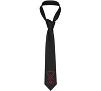 Wpamlrta Occult Sigil Of Lucifer Satanic Novelty Skinny Men'S Necktie Perfect Formal Events Festive Occasions