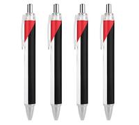 Wpamlrta Palestine Flag Ballpoint Pen Slim Retractable Blue Ink 0.5 Mm Ballpoint Pen for Writing And Signing Home School Office 4 PCS