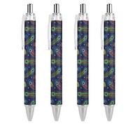 Wpamlrta Peacock Pattern Ballpoint Pen Retractable Writing Ball Pens Office Supplies Gifts for Women Men