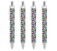 Wpamlrta Psychedelic Mushroom Pattern Ballpoint Pen Retractable Writing Ball Pens Office Supplies Gifts for Women Men