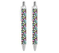 Wpamlrta Psychedelic Mushroom Pattern Ballpoint Pen Retractable Writing Ball Pens Office Supplies Gifts for Women Men