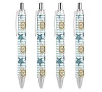 Wpamlrta Reed Corals Pattern Ballpoint Pen Retractable Writing Ball Pens Office Supplies Gifts for Women Men