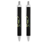 Wpamlrta Reggae Music Jamaica Ballpoint Pens Retractable Pen Work Pens Rolling Ball Pen for Office Home 2 PCS