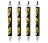 Wpamlrta Roaring Tiger Retractable Ballpoint Pen Portable Blue Ink Ball Point Pen Work Pens for Home Office 4 PCS