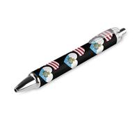 Wpamlrta San_Marino US Flag Retractable Ballpoint Pen Portable Blue Ink Ball Point Pen Work Pens for Home Office 1 PCS
