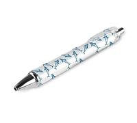 Wpamlrta Shark Pattern Ballpoint Pen Slim Retractable Blue Ink 0.5 Mm Ballpoint Pen for Writing And Signing Home School Office 1 PCS