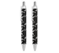 Wpamlrta Shark Pattern Ballpoint Pen Slim Retractable Blue Ink 0.5 Mm Ballpoint Pen for Writing And Signing Home School Office 2 PCS