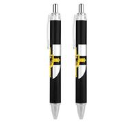 Wpamlrta The Teutonic Knights Logo Retractable Ballpoint Pen Portable Blue Ink Ball Point Pen Work Pens for Home Office 2 PCS