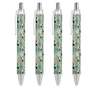 Wpamlrta Tropical Fruits Birds Flowers Pattern Ballpoint Pen Retractable Writing Ball Pens Office Supplies Gifts for Women Men