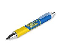 Wpamlrta Ukrainian Flag Ballpoint Pen Slim Retractable Blue Ink 0.5 Mm Ballpoint Pen for Writing And Signing Home School Office 1 PCS
