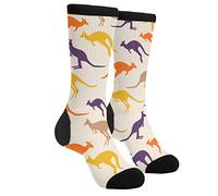 Wpamlrta Unisex Socks Kangaroo Running Socks Socks Funny Crew Dress Socks For Men Women