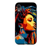 WPAP Art African American Woman Dreds Braids Beauty Case for iPhone XR