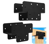 Wpbhk 2Pcs Pergola Bracket Kit 3 Way DIY Woodworks Gazebo Brackets Kit, Pergola Kit T Shaped 4x4 (Actual 3.6"x3.6") for Patio Pergolas or Outdoor Structures (2)