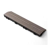 WPC Decking Edge Trim, Composite Border for Outdoor Patio Flooring | Waterproof WPC deck trim, low-upkeep, various sizes and wood-tone colors(Straight-Grain Light Coffee,30cm)