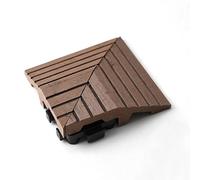 WPC Decking Edge Trim, Composite Border for Outdoor Patio Flooring | Waterproof WPC deck trim, low-upkeep, various sizes and wood-tone colors(Straight-Grain Light Coffee,Corner7.5cm)