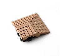 WPC Decking Edge Trim, Composite Border for Outdoor Patio Flooring | Waterproof WPC deck trim, low-upkeep, various sizes and wood-tone colors(Straight-Grain Natural,Corner7.5cm)