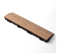 WPC Decking Edge Trim, Composite Border for Outdoor Patio Flooring | Waterproof WPC deck trim, low-upkeep, various sizes and wood-tone colors(Straight-Grain Natural,30cm)