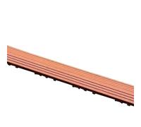 WPC Decking Edge Trim, Composite Border for Outdoor Patio Flooring | Waterproof WPC deck trim, low-upkeep, various sizes and wood-tone colors(Straight-Grain Mahogany,60cm)