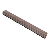 WPC Decking Edge Trim, Composite Border for Outdoor Patio Flooring | Waterproof WPC deck trim, low-upkeep, various sizes and wood-tone colors(Straight-Grain Light Coffee,60cm)