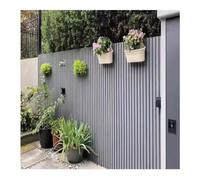 WPC Outdoor Fence Panels - Durable 3D Slat Wall Boards for Balcony, Garden, and Patio Decoration (21.6x160 cm) - Weather-Resistant Composite Fencing Solutions