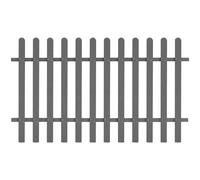 WPC Picket Fence Outdoor Fence Panel Lawn Barrier Garden Border Edge vidaXL
