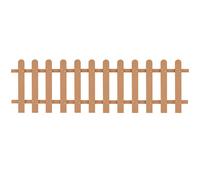 Picket Fence Grey WPC 200x120cm Rustic Decorative Garden Border 12 Pickets Easy