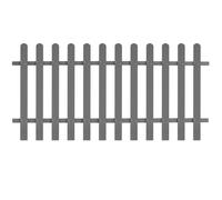 WPC Picket Fence Outdoor Fence Panel Lawn Barrier Garden Border Edge vidaXL