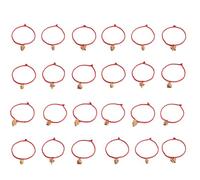 WPCSM 24 PCS Red Animal Braided Cord Chain Bracelet, Unisex Adults, Medium Size, 7 Inches, 10cm x 10cm x 1cm, Ideal Cut Stone, Toggle Clasp, Party & Daily Wear, Lucky Gift