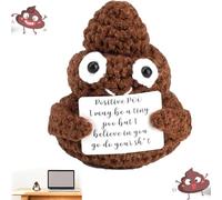 WPCSM Positive Poo, Doll with Positive Affirmation Cards, Mini Pocket Hug Positivity Gifts, Cute and Portable Motivational Gifts Decoration for Birthday Holiday Party
