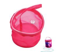 WPCSM Wool Holder,Wool Holders When Knitting,Round Knitting Yarn Storage Basket Craft Tote Bag,Yarn Holder,Knitting Yarn Organizer,DIY Handmade Mesh Weaving Tools Storage Bag (Rose Red)