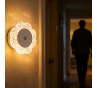 wpdash 8-Petal Flower Decorative Sensor Light Smart Dual Sensing (Light + Motion) Magnetic Modern Wall Decor Light Perfect for Hallway, Living Room, Entryway, Versatile Housewarming & Birthday Gift