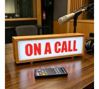wpdash ON A Call LED Neon Lightbox Dimmable Wall Mountable Pulsing Studio Warning Sign USB Powered Remote Control LED Lamp for Home Office Video Call Radio Broadcast Stations Desk or Wall Decor