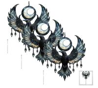 WPDUIODF Crescent Moon Acrylic Suncatcher, Bird Hanging Window Decor,Simulation Stained Glass Effect Window Panel Hanging Ornament,for Indoor Outdoor Garden Decor Gift(3pcs)