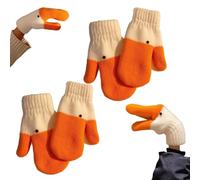WPDUIODF Cute Goose Mittens, Knitted Fleece Lined Winter Mittens,with Thermal Soft Lining,for Girl Friend Women(2pcs)