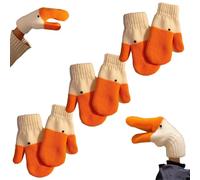 WPDUIODF Cute Goose Mittens, Knitted Fleece Lined Winter Mittens,with Thermal Soft Lining,for Girl Friend Women(3pcs)