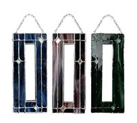 WPDUIODF Handmade Stained Glass Photo Booth Frame, Art Vertical Hanging Photo Frame,Photo Booth Pictures Frame, Vertical Hanging Photo Strip Frame,for 2x6 Inch Photo Strips(3Pcs)