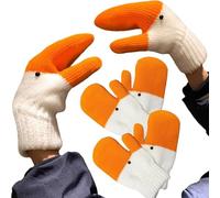 WPDUIODF Silly Goose Gloves, Cute Silly Goose Knitted Mittens, With Thermal Soft Lining,Thickened Warm Women's Winter Goose Down Gloves(2 Set)
