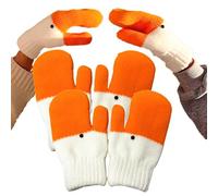WPDUIODF Silly Goose Gloves,Knitted Fleece Lined Winter Mittens With Funny Anima,with Thermal Soft Lining, Cute Mittens For Goose Lover Gift(2)