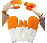 WPDUIODF Silly Goose Gloves,Knitted Fleece Lined Winter Mittens With Funny Anima,with Thermal Soft Lining, Cute Mittens For Goose Lover Gift(1)