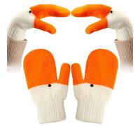 WPDUIODF Winter Goose Gloves,Funny Novelty Animal Gloves,Design Gloves, Warm Cozy Gift For Women(1)