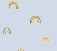 WPE® A.S. Creation Kids Studio Rainbow Blue Wallpaper 79259-2 | Hand Drawn Crayon Rainbow Children's Nursery Bedroom Wall Covering