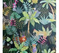 WPE® Arthouse Hidden Jungle Multi Wallpaper - Exotic Animals & Lush Foliage Design, Vibrant Tropical for Living Room, Bedroom & Home Décor