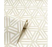 WPE® Arthouse Japandi Wood Natural Geometric Brown Wallpaper - Elegant Feature Wall Design for Living Room, Bedroom, Office