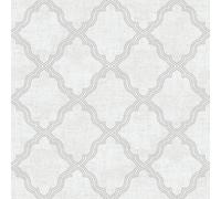 WPE® Arthouse Ornate Trellis Wallpaper Grey Metallic Silver 924801 - Stylish Textured Wallpaper - Elegant Geometric Design - Easy to Hang - Living Room, Bedroom, Hallway - 10m x 0.53m