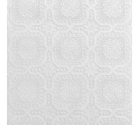 WPE® Belgravia Chatsworth 5842 White Blown Vinyl Paintable Wallpaper - Textured, Durable, Embossed Design - DIY Friendly, Washable, Ideal for Living Room, Hallway, or Ceiling - 10m x 53cm Roll