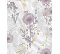 WPE® Dandelions And Wildflowers Floral Vinyl Lavender Textured Wallpaper 62522