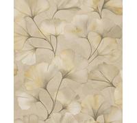WPE® Elara Fawn Ginkgo Leaf Wallpaper Cream & Gold - Elegant Botanical Leaf Design, Luxury Textured Paste the Paper Wall Covering, Washable, 10.05m x 53cm - 401416