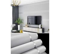 WPE® Luxury Bold Grey & Silver Stripe Wallpaper - Rich Textured Finish - 28010 - Hang Vertical or Horizontal, Washable & Easy to Apply - 9.5m x 53cm