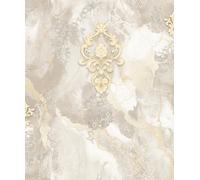 WPE® Luxury Vinyl Gold/beige Damask Marble Wallpaper 62514 For Home/ Office/ Bedroom